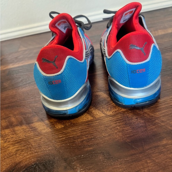 Puma Red and Blue Athletic Shoes - Picture 4 of 5